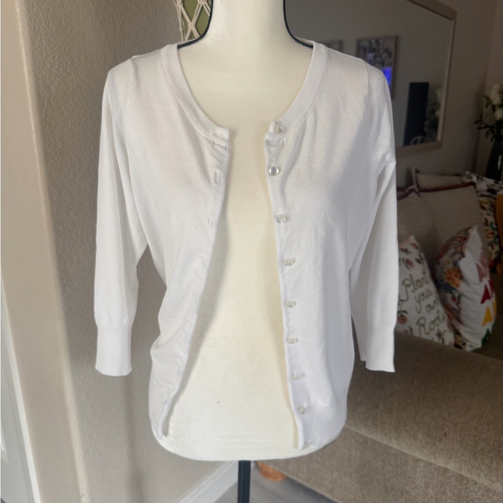 Women’s White Classic White Knit Cardigan